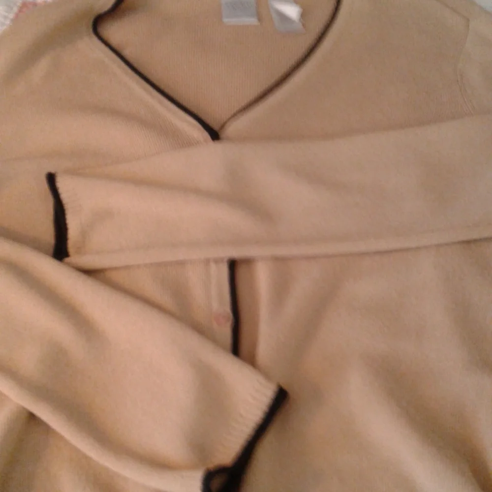 Emma James Petite Brown Button Down Sweater - Picture 5 of 7